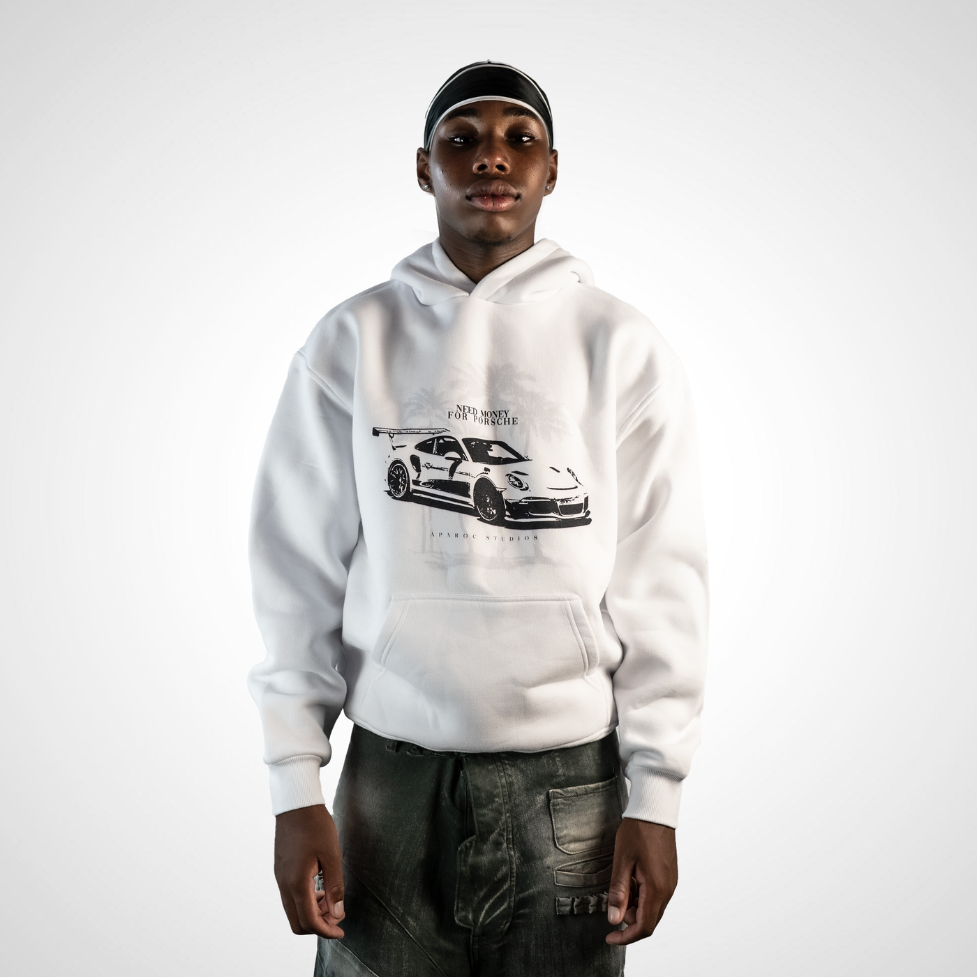 APAROC STUDIOS - NEEDMONEY HOODIE - WEISS